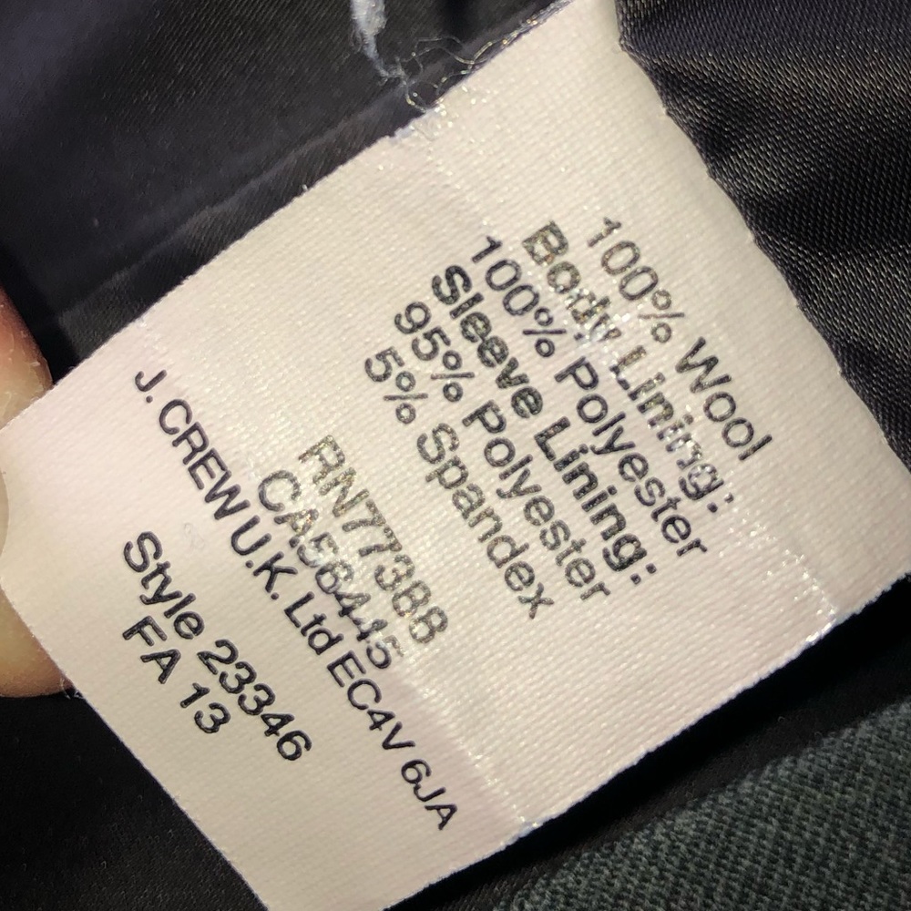 J.Crew Women Size 8 Jacket Blazer 1035 Super 120's - Picture 6 of 6